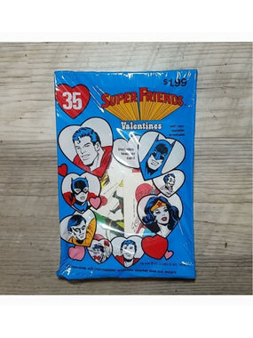 Vintage 1979 DC Comics Super Friends Valentines Box Set Sealed NOS Gibson
